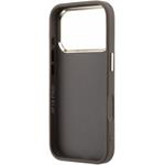 Guess PU 4G Resin Metal Logo kryt pre iPhone 18 Pro, hnedý