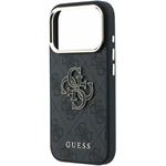 Guess PU 4G Resin Metal Logo kryt pre iPhone 18 Pro Max, čierny