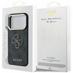 Guess PU 4G Resin Metal Logo kryt pre iPhone 18 Pro Max, čierny
