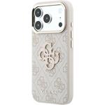 Guess PU 4G Resin Metal Logo kryt pre iPhone 18 Pro Max, ružový