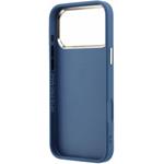 Guess PU 4G Resin Metal Logo kryt pre iPhone 18 Pro, modrý