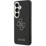 Guess PU 4G Resin Metal Logo kryt pre Samsung Galaxy S26+, čierny