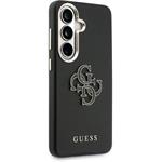 Guess PU 4G Resin Metal Logo kryt pre Samsung Galaxy S26, čierny