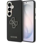 Guess PU 4G Resin Metal Logo kryt pre Samsung Galaxy S26+, čierny