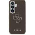 Guess PU 4G Resin Metal Logo kryt pre Samsung Galaxy S26, hnedý