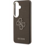 Guess PU 4G Resin Metal Logo kryt pre Samsung Galaxy S26+, hnedý