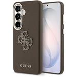 Guess PU 4G Resin Metal Logo kryt pre Samsung Galaxy S26+, hnedý
