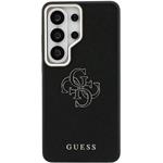 Guess PU 4G Resin Metal Logo kryt pre Samsung Galaxy S26 Ultra, čierny