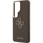 Guess PU 4G Resin Metal Logo kryt pre Samsung Galaxy S26 Ultra, hnedý
