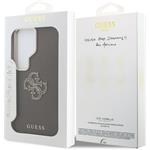 Guess PU 4G Resin Metal Logo kryt pre Samsung Galaxy S26 Ultra, hnedý