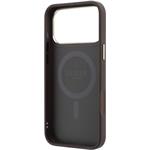 Guess PU 4G Ring Stand MagSafe kryt pre iPhone 18 Pro, hnedý
