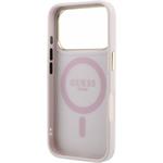 Guess PU 4G Ring Stand MagSafe kryt pre iPhone 18 Pro Max, ružový