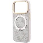 Guess PU 4G Ring Stand MagSafe kryt pre iPhone 18 Pro, ružový