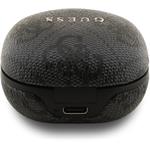 Guess PU 4G Script Logo ENC TWS, bezdrôtové slúchadlá, čierne