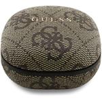 Guess PU 4G Script Logo ENC TWS, bezdrôtové slúchadlá, hnedé