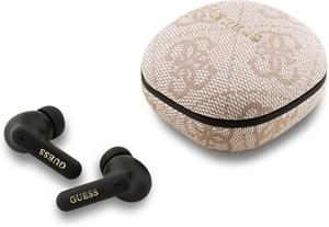 Guess PU 4G Script Logo ENC TWS, bezdrôtové slúchadlá, ružové