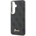 Guess PU 4G Script Metal Logo Magnetic kryt pre Samsung Galaxy S26, čierny