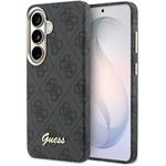 Guess PU 4G Script Metal Logo Magnetic kryt pre Samsung Galaxy S26, čierny