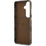 Guess PU 4G Script Metal Logo Magnetic kryt pre Samsung Galaxy S26, hnedý