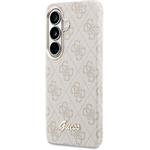 Guess PU 4G Script Metal Logo Magnetic kryt pre Samsung Galaxy S26, ružový