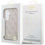 Guess PU 4G Script Metal Logo Magnetic kryt pre Samsung Galaxy S26, ružový