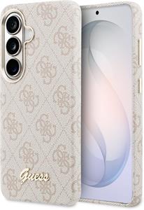 Guess PU 4G Script Metal Logo Magnetic kryt pre Samsung Galaxy S26, ružový