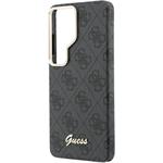Guess PU 4G Script Metal Logo Magnetic kryt pre Samsung Galaxy S26 Ultra, čierny
