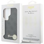 Guess PU 4G Script Metal Logo Magnetic kryt pre Samsung Galaxy S26 Ultra, čierny