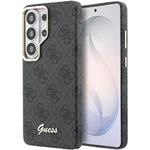 Guess PU 4G Script Metal Logo Magnetic kryt pre Samsung Galaxy S26 Ultra, čierny