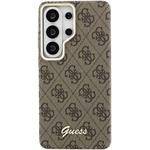 Guess PU 4G Script Metal Logo Magnetic kryt pre Samsung Galaxy S26 Ultra, hnedý