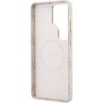 Guess PU 4G Script Metal Logo Magnetic kryt pre Samsung Galaxy S26 Ultra, ružový