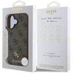 Guess PU 4G Small Metal Logo MagSafe kryt pre iPhone 16, hnedý