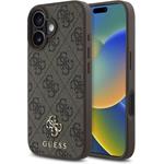 Guess PU 4G Small Metal Logo MagSafe kryt pre iPhone 16, hnedý