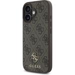 Guess PU 4G Small Metal Logo MagSafe kryt pre iPhone 16 Plus, hnedý