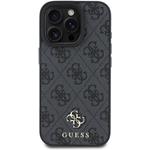 Guess PU 4G Small Metal Logo MagSafe kryt pre iPhone 16 Pro Max, sivý