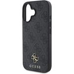 Guess PU 4G Small Metal Logo MagSafe kryt pre iPhone 16, sivý