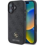 Guess PU 4G Small Metal Logo MagSafe kryt pre iPhone 16, sivý