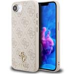 Guess PU 4G Small Metal Logo MagSafe kryt pre iPhone 16e, ružový