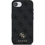 Guess PU 4G Small Metal Logo MagSafe kryt pre iPhone SE4, sivý