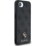 Guess PU 4G Small Metal Logo MagSafe kryt pre iPhone SE4, sivý