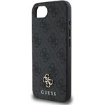 Guess PU 4G Small Metal Logo MagSafe kryt pre iPhone SE4, sivý