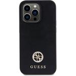 Guess PU 4G Strass Metal Logo kryt pre iPhone 15 Pro, čierny