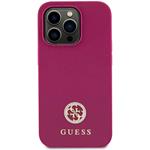Guess PU 4G Strass Metal Logo kryt pre iPhone 15 Pro Max, ružový