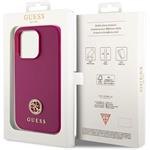 Guess PU 4G Strass Metal Logo kryt pre iPhone 15 Pro Max, ružový