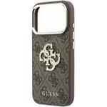 Guess PU 4G Strass Metal Logo kryt pre iPhone 18 Pro Max, hnedý