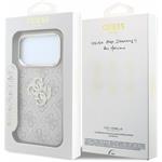 Guess PU 4G Strass Metal Logo kryt pre iPhone 18 Pro Max, ružový