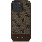 Guess PU 4G Stripe kryt pre iPhone 16 Pro, hnedý