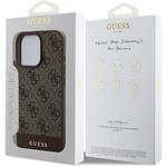 Guess PU 4G Stripe kryt pre iPhone 16 Pro, hnedý