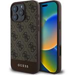 Guess PU 4G Stripe kryt pre iPhone 16 Pro, hnedý