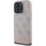 Guess PU 4G Stripe kryt pre iPhone 16 Pro Max, ružový